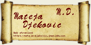 Mateja Đeković vizit kartica